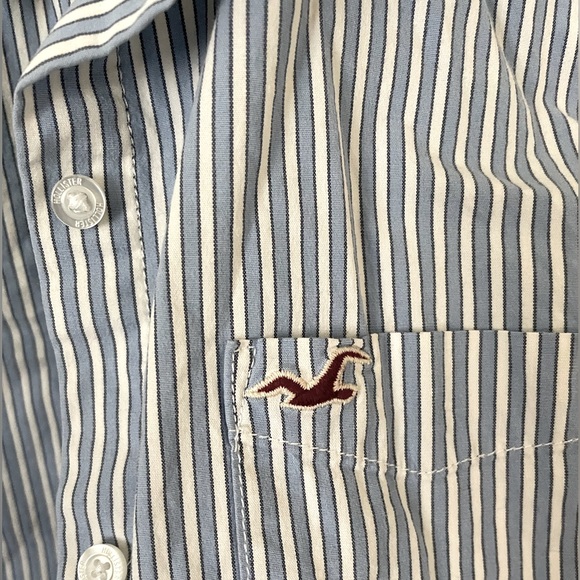 Striped light blue button up - Picture 2 of 4